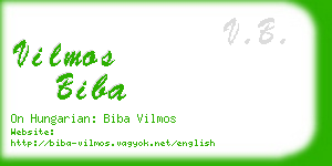 vilmos biba business card